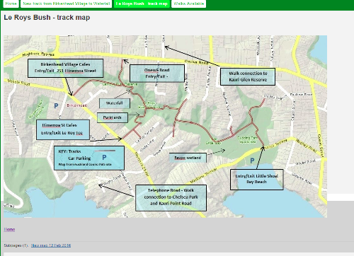 Map of Maori Pipi Walk - ala Le Roys Bush-602